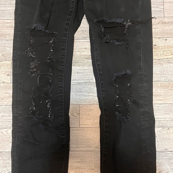 American Eagle Next Level Stretch Curvy Hi Rise Jegging Distressed Black 000Reg - Picture 5 of 13